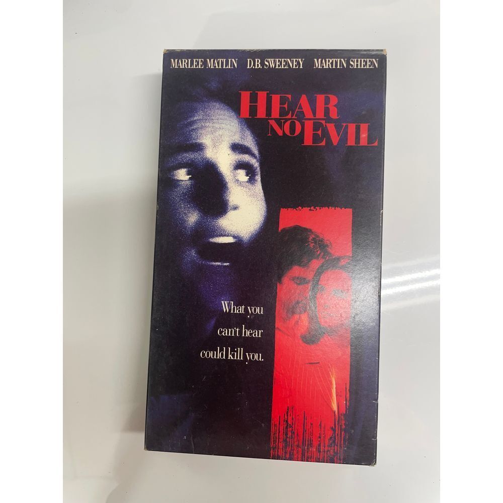 Hear No Evil VHS Tape Marlee Matlin D.B. Sweeney Martin Sheen‎ Horror Movie